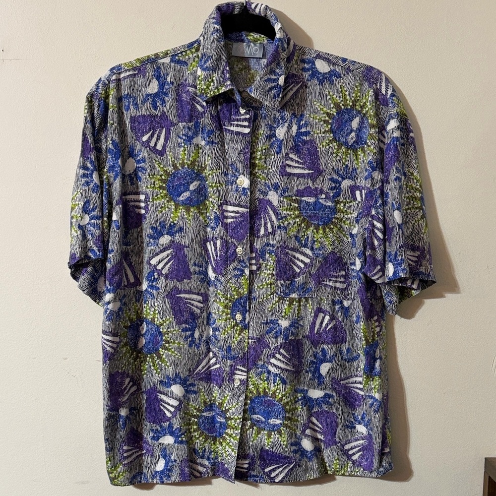 Vintage Hawaiian Beach Button Down Shirt